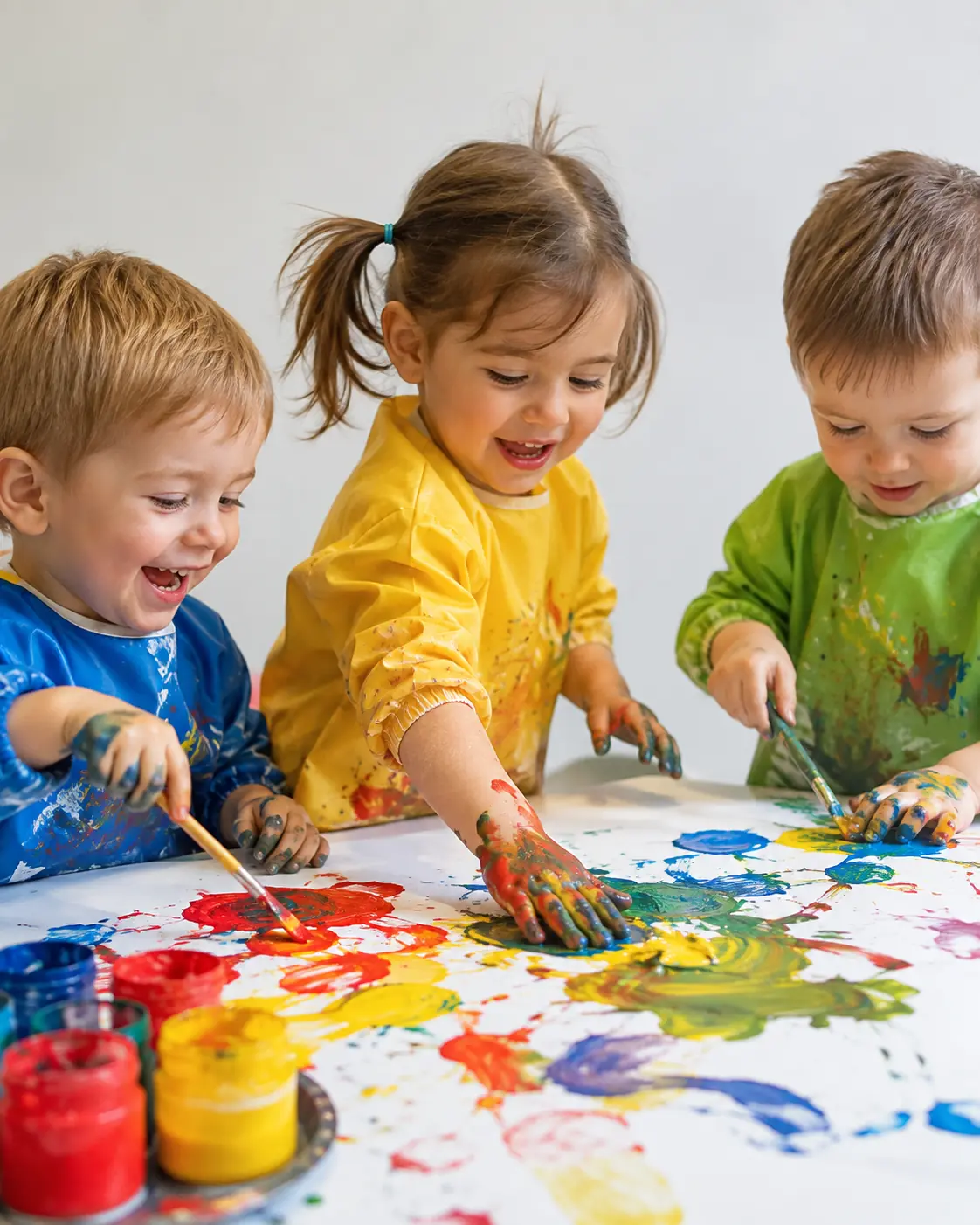 Ребёнок рисует на реальном занятии Art Class